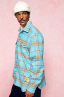 karavan men fall winter 26' collection robson shirt checked ciel