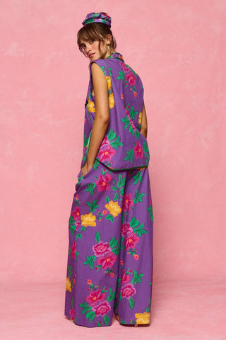 karavan clothing fashion spring summer 26 nai collection olivia shirt purple floral yellow