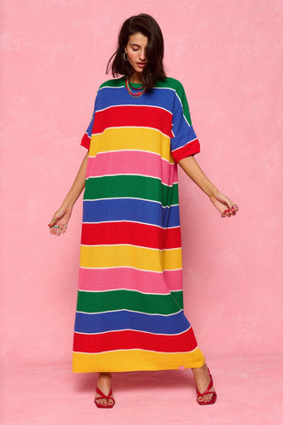 karavan clothing fashion spring summer 26 nai collection rooney knitted dress multicolor stripes