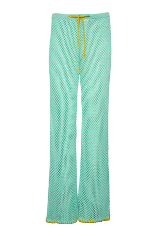 karavan clothing fashion spring summer 26 nai weekendwear collection ruby knitted trousers aqua lime