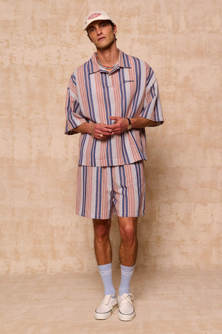 karavan clothing fashion spring summer 26 men nai collection rupert shorts blue white stripes