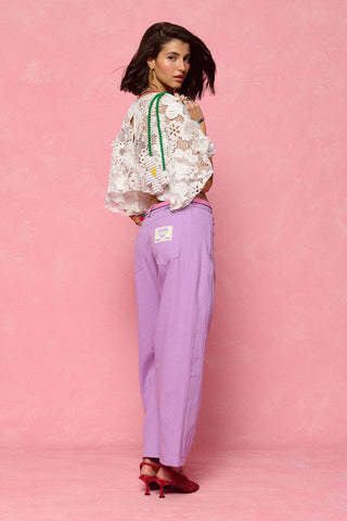 karavan clothing fashion spring summer 26 nai collection samantha denim trousers lilac