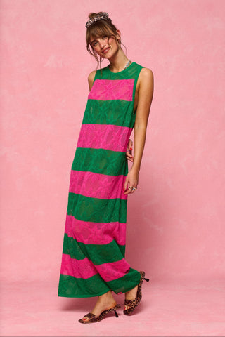 karavan clothing fashion spring summer 26 nai collection sandy knitted dress green magenta