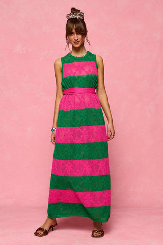 karavan clothing fashion spring summer 26 nai collection sandy knitted dress green magenta