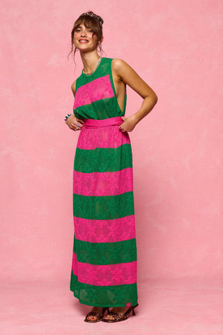 karavan clothing fashion spring summer 26 nai collection sandy knitted dress green magenta
