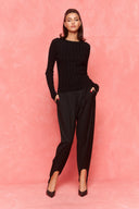 karavan fall winter 26' collection scarlett knitted top black