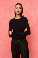 karavan fall winter 26' collection scarlett knitted top black