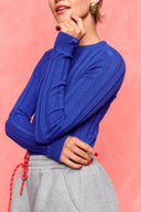 karavan fall winter 26' collection scarlett knitted top blue