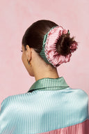karavan fall winter 26' collection bothy scrunchie pink green satin