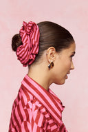karavan fall winter 26' collection tribe scrunchie pink red lines