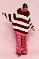 karavan fall winter 26' collection adeline knitted pullover bordeaux ivory