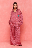 karavan fall winter 26' collection lovita shirt pink red lines