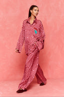 karavan fall winter 26' collection lovita shirt pink red lines