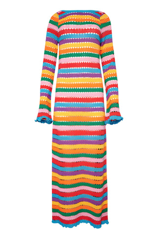 karavan clothing fashion spring summer 26 nai vera's day collection serena dress multicolor lines