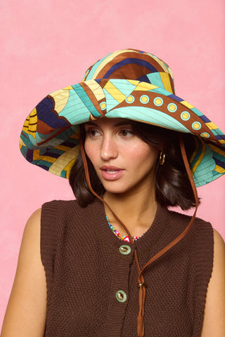 karavan clothing fashion spring summer 26 nai collection roxy hat abstract brown