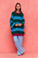 karavan fall winter 26' collection adeline knitted pullover green ciel