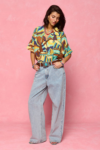 karavan clothing fashion spring summer 26 nai collection janna shirt brown abstract boat