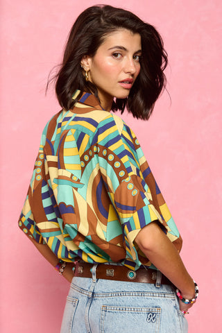 karavan clothing fashion spring summer 26 nai collection janna shirt brown abstract boat