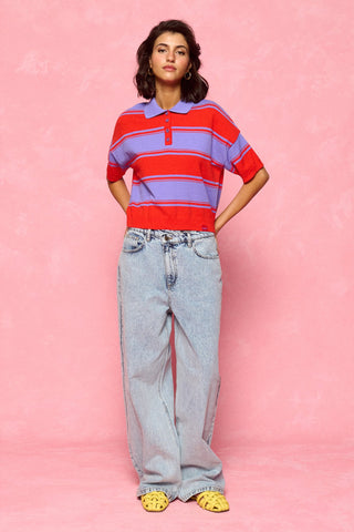 karavan clothing fashion spring summer 26 nai collection lorette knitted cropped top purple coral