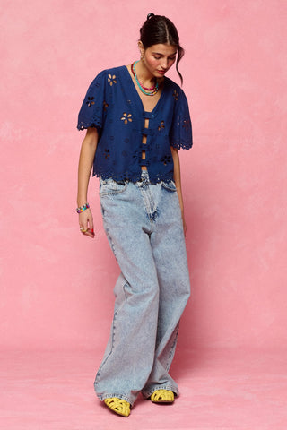 karavan clothing fashion spring summer 26 nai collection merve top navy blue