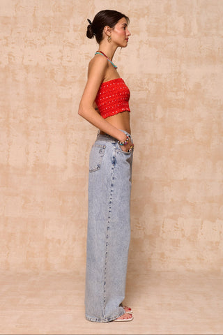 karavan clothing fashion spring summer 26 nai collection nori crop top polka red