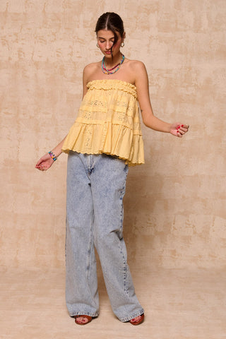 karavan clothing fashion krvn spring summer 26 krvn nai collection naomi top golden yellow