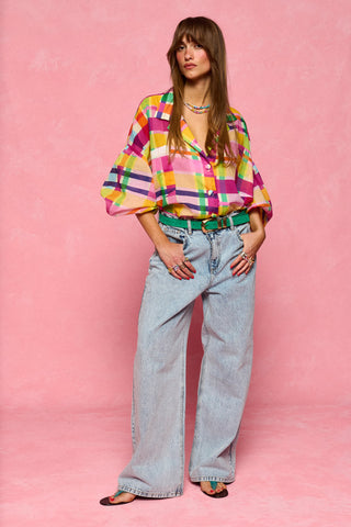 karavan clothing fashion spring summer 26 nai collection stella shirt multicolor checked
