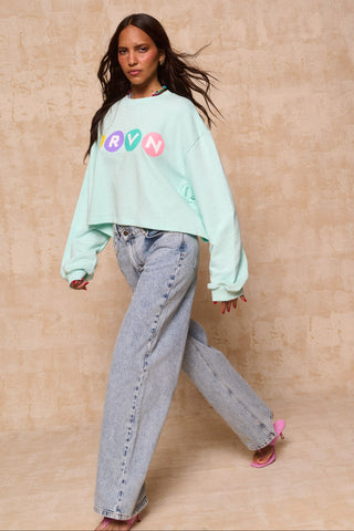 karavan clothing fashion krvn spring summer 26 nai collection tayla cropped sweatshirt opal blue