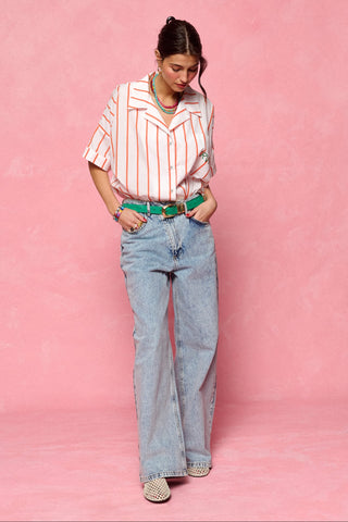 karavan clothing fashion krvn spring summer 26 nai collection zinnia shirt orange