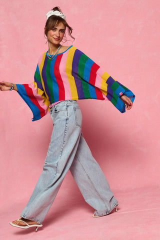 karavan clothing fashion spring summer 26 nai collection delphine knitted top multicolor stripes