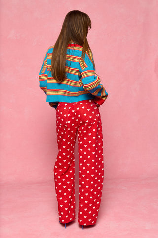 karavan clothing fashion spring summer 26 nai collection ashley knitted cardigan turquoise yellow stripes