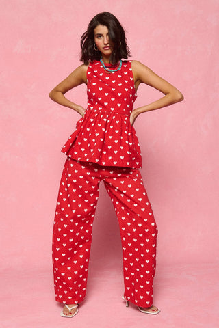 karavan clothing fashion spring summer 26 nai collection sophina trousers polka hearts red