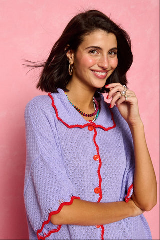karavan clothing fashion spring summer 26 nai collection hilary knitted shirt lilac