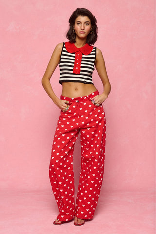 karavan clothing fashion spring summer 26 nai collection sophina trousers polka hearts red