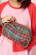 karavan loungewear planet fall winter 26' collection chalet pouch checked multicolor