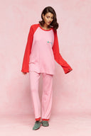 karavan loungewear planet fall winter 26' collection sousou longsleeve red pink
