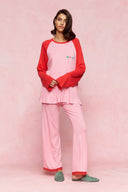 karavan loungewear planet fall winter 26' collection sousou longsleeve red pink