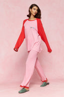 karavan loungewear planet fall winter 26' collection fleria pants pink