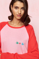 karavan loungewear planet fall winter 26' collection sousou longsleeve red pink