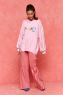 karavan fall winter 26' collection stitchy sweater pink