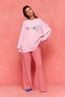 karavan fall winter 26' collection stitchy sweater pink