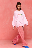 karavan fall winter 26' collection stitchy sweater pink