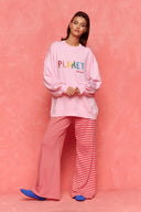 karavan fall winter 26' collection stitchy sweater pink