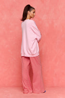 karavan fall winter 26' collection stitchy sweater pink