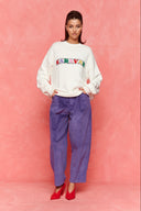 karavan fall winter 26' collection thalia knitted sweater white logo