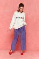 karavan fall winter 26' collection thalia knitted sweater white logo