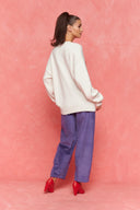 karavan fall winter 26' collection thalia knitted sweater white logo