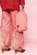 karavan loungewear planet fall winter 26' collection velve pouch pink