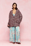 karavan loungewear planet fall winter 26' collection syrah trousers aqua