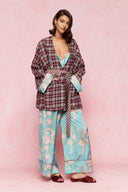 karavan loungewear planet fall winter 26' collection syrah trousers aqua